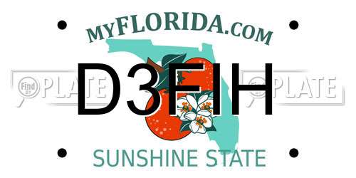 D3FIH Florida License Plate