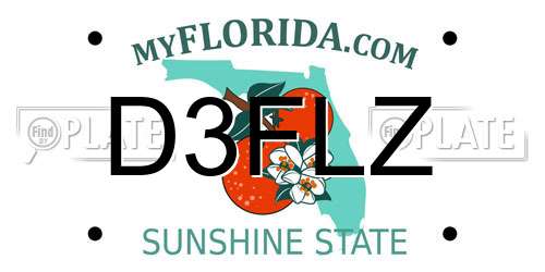 D3FLZ Florida License Plate