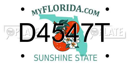 D4547T Florida License Plate