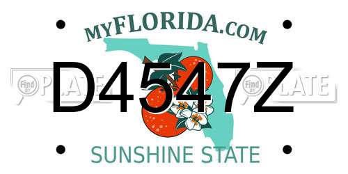 D4547Z Florida License Plate