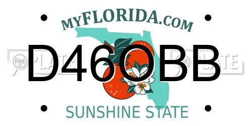 D46OBB Florida License Plate