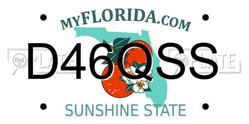 D46QSS Florida License Plate