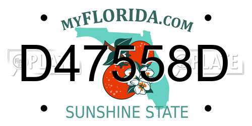 D47558D Florida License Plate