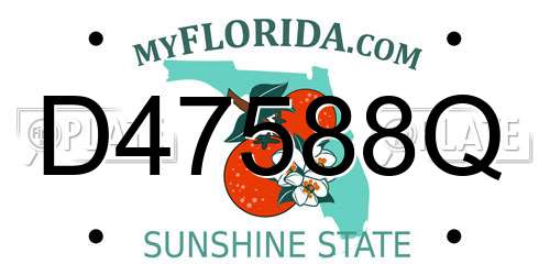 D47588Q Florida License Plate
