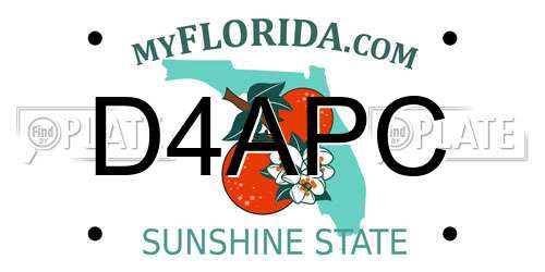 D4APC Florida License Plate