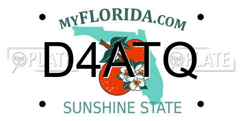 D4ATQ Florida License Plate
