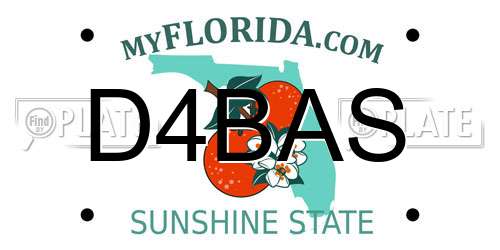 D4BAS Florida License Plate