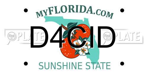 D4CID Florida License Plate