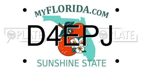 D4EPJ Florida License Plate