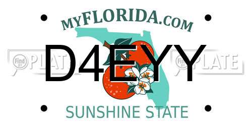 D4EYY Florida License Plate