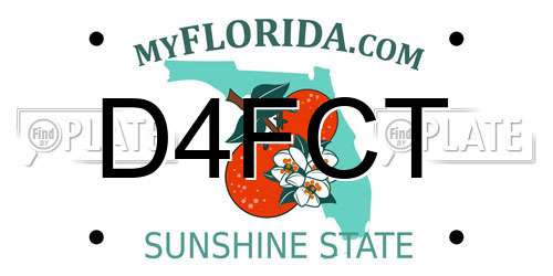 D4FCT Florida License Plate