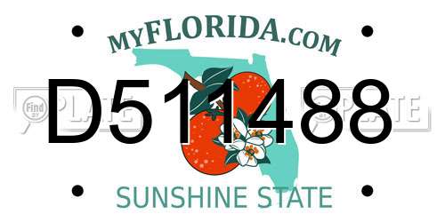 D511488 Florida License Plate