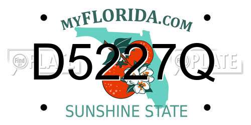 D5227Q Florida License Plate
