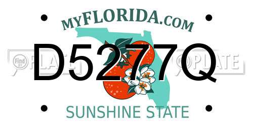 D5277Q Florida License Plate