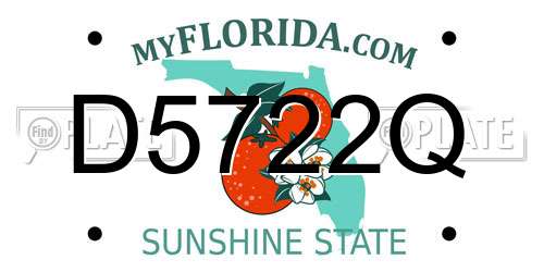 D5722Q Florida License Plate