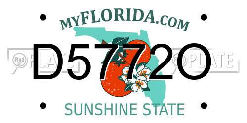 D5772O Florida License Plate