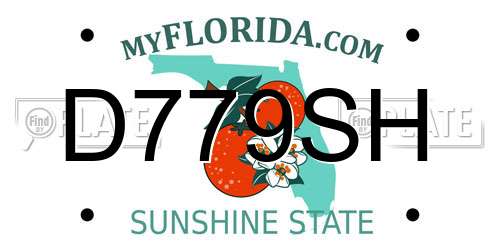 D779SH Florida License Plate