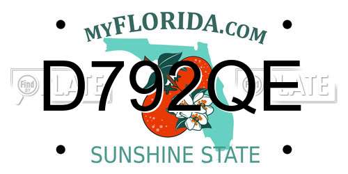 D792QE Florida License Plate
