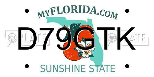 D79GTK Florida License Plate