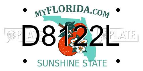 D8122L Florida License Plate