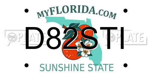 D82STI Florida License Plate