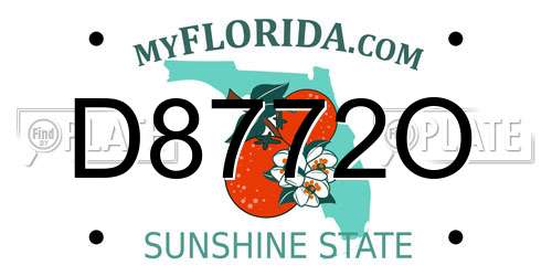 D8772O Florida License Plate