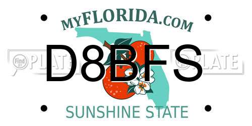 D8BFS Florida License Plate