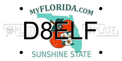 D8ELF Florida License Plate