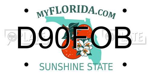 D90FOB Florida License Plate