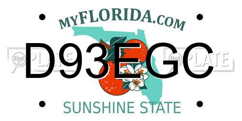 D93EGC Florida License Plate