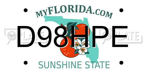 D98HPE Florida License Plate