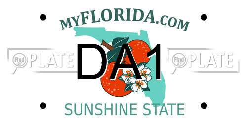 DA1 Florida License Plate