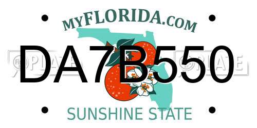 DA7B550 Florida License Plate