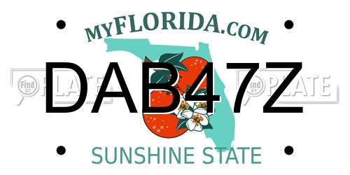 DAB47Z Florida License Plate