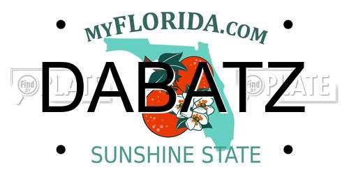 DABATZ Florida License Plate