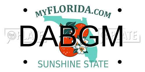 DABGM Florida License Plate