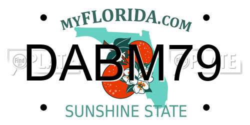 DABM79 Florida License Plate