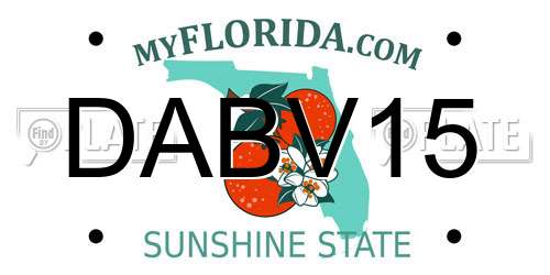 DABV15 Florida License Plate