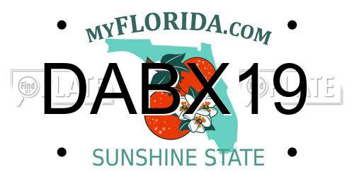 DABX19 Florida License Plate