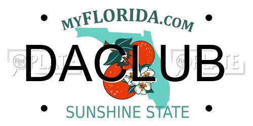 DACLUB Florida License Plate