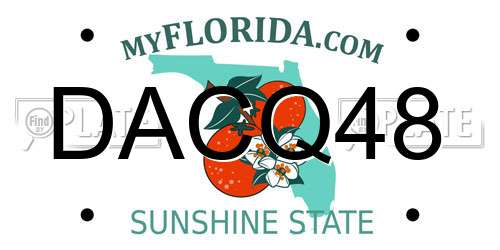 DACQ48 Florida License Plate
