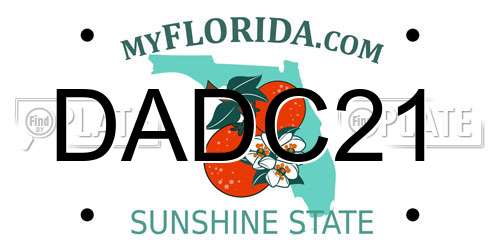DADC21 Florida License Plate