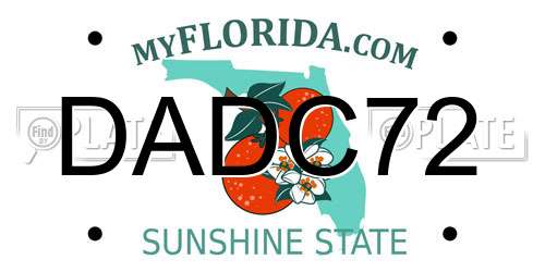 DADC72 Florida License Plate