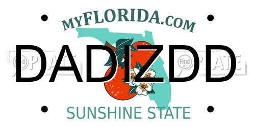 DADIZDD Florida License Plate