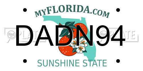 DADN94 Florida License Plate