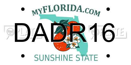 DADR16 Florida License Plate