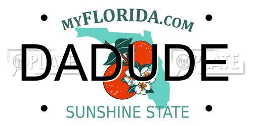 DADUDE Florida License Plate