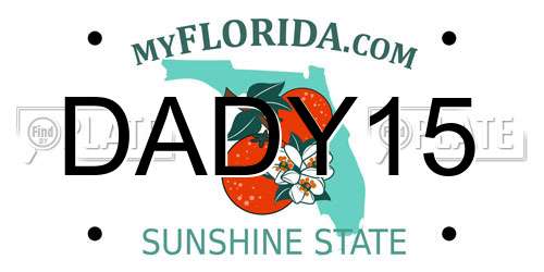 DADY15 Florida License Plate
