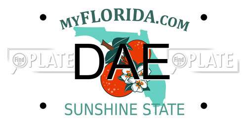 DAE Florida License Plate