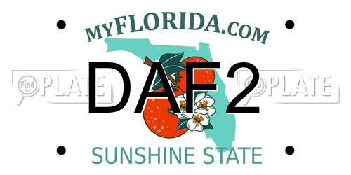 DAF2 Florida License Plate